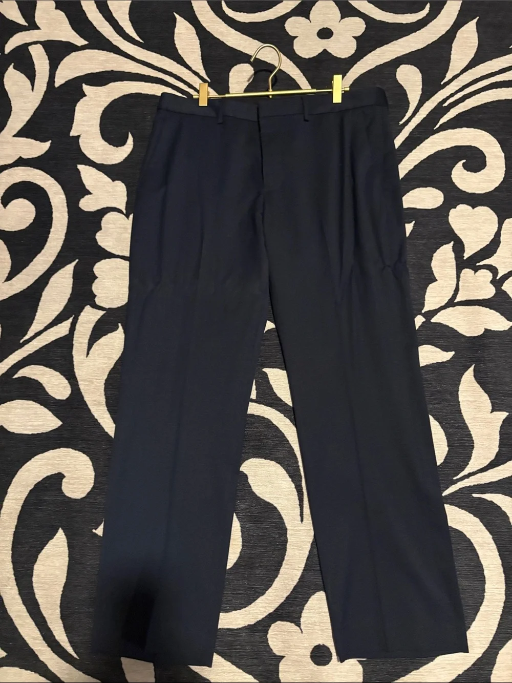 Express Men's Navy Dress Pants - Straight Leg